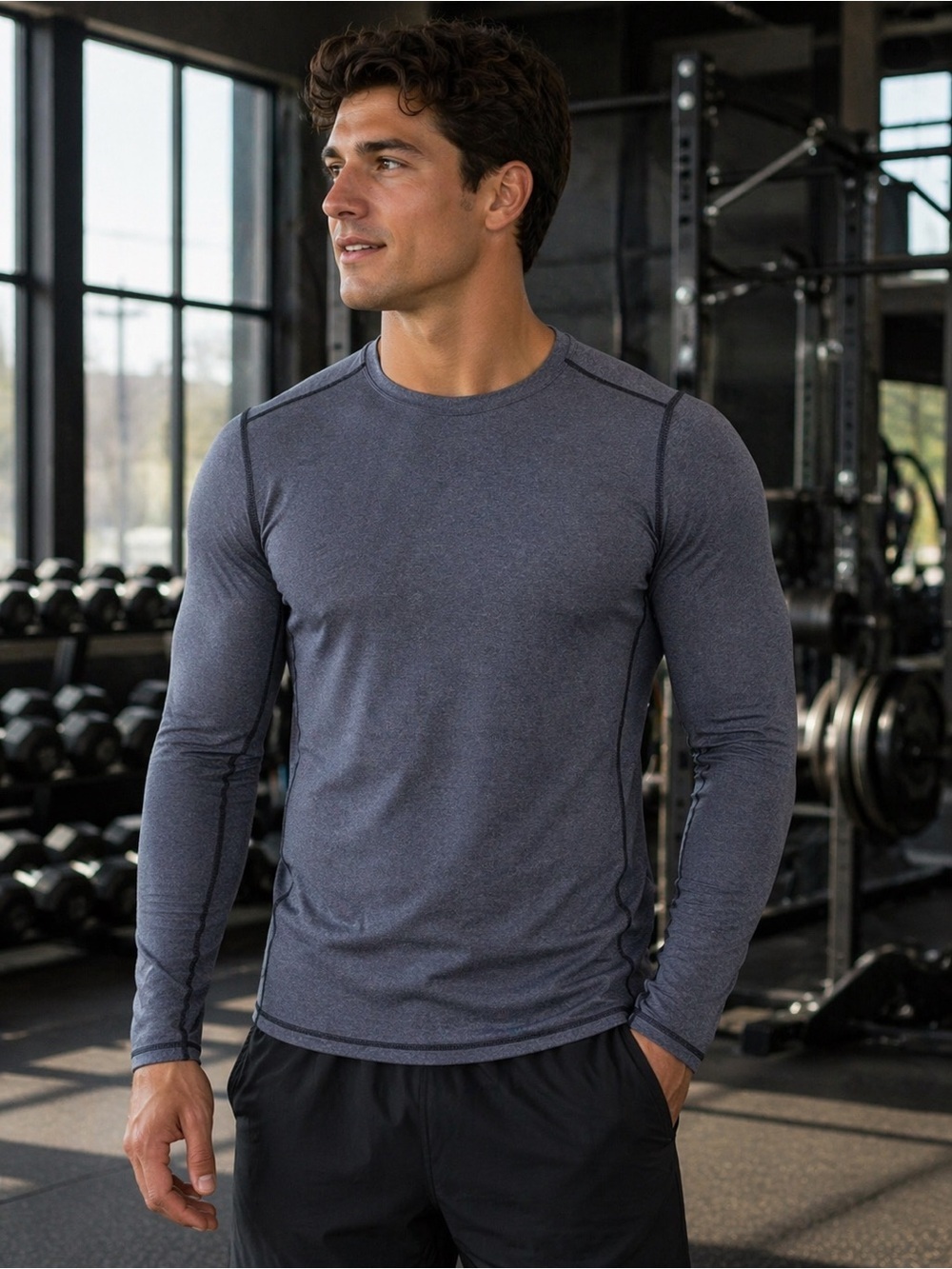 Men's Lululemon Long Sleeve Crewneck Athletic Shirt. Size Medium Performance.
